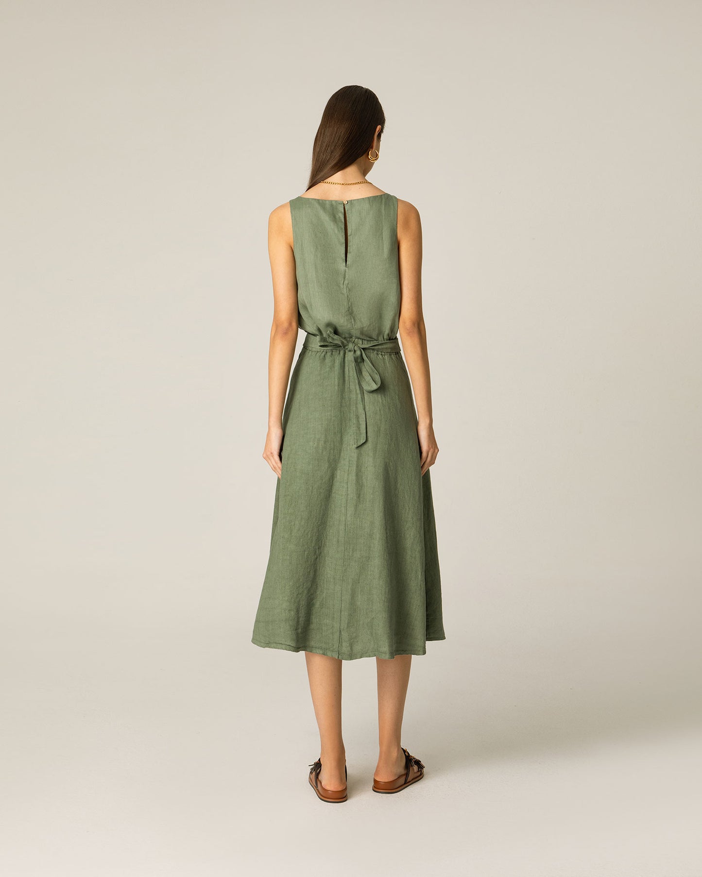Linen Midi Skirt