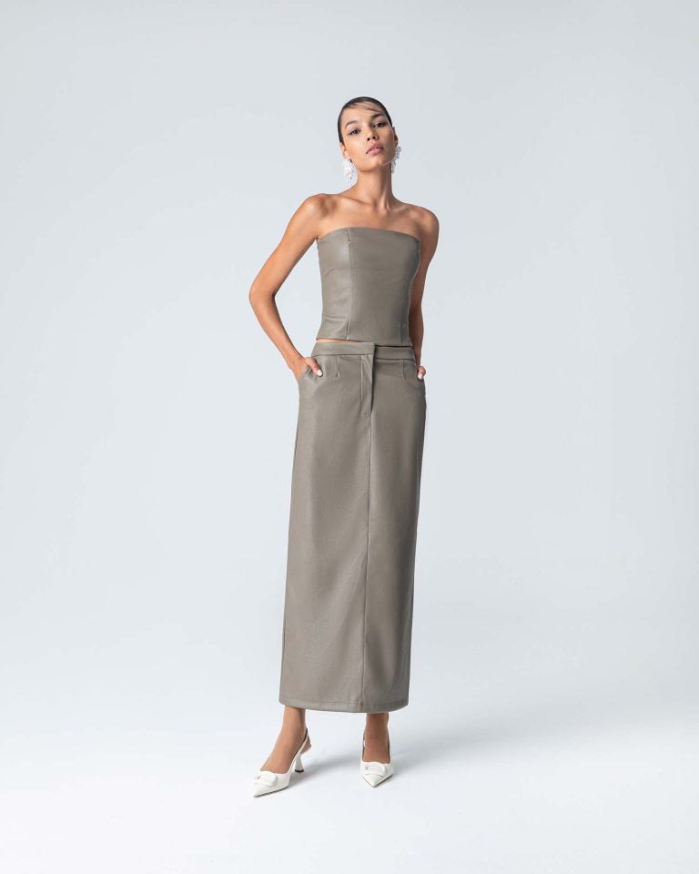 Brooke Vegan Leather Skirt